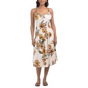 WISHING WAVES Floral Midi Dress